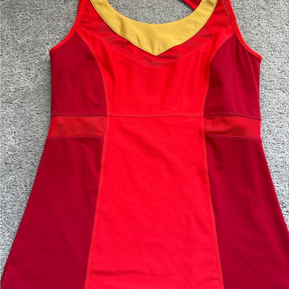 Crowned Athletics Red and Gold Athletic Tank